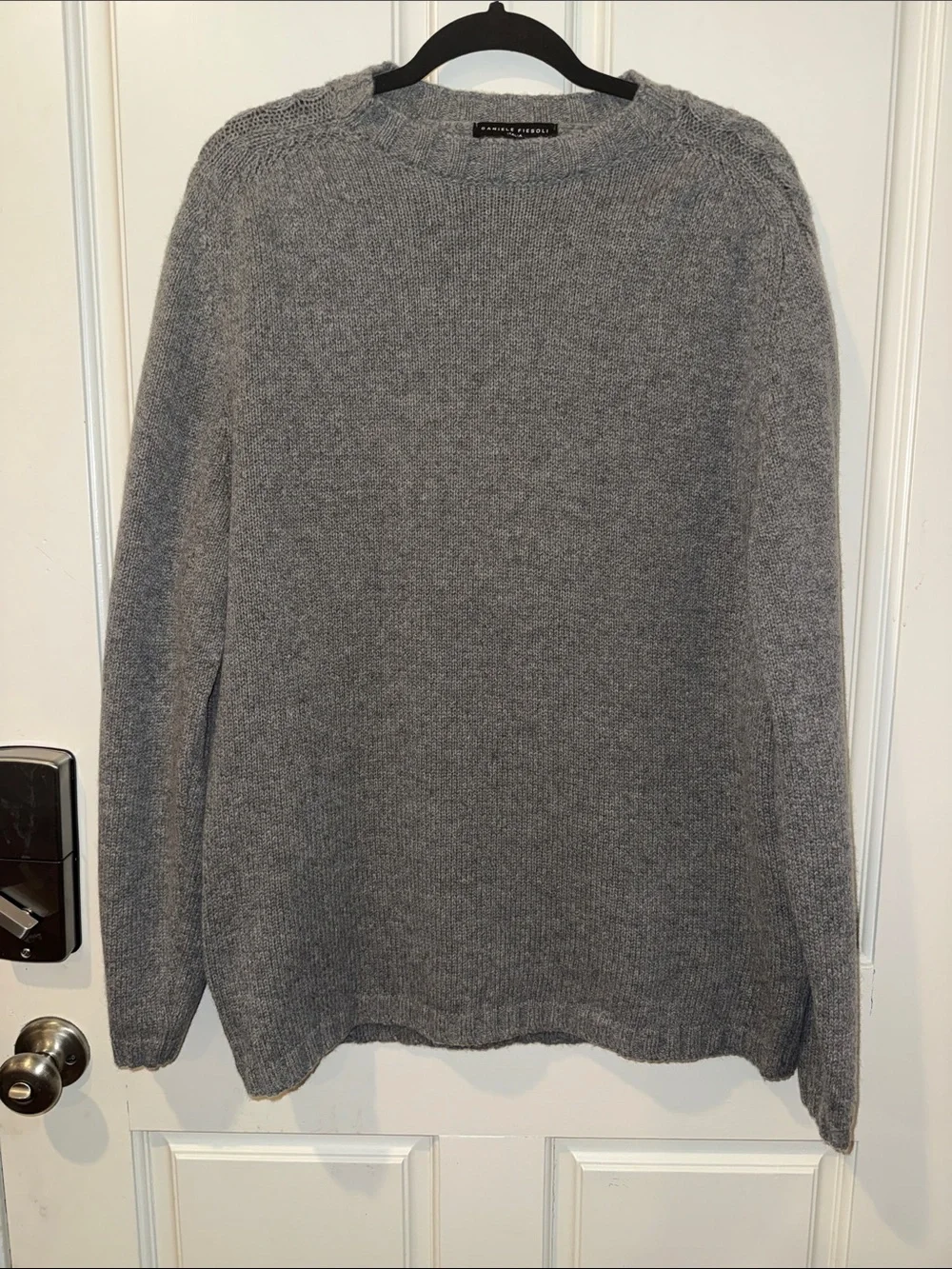 Daniele Fiesoli Gray Crewneck Sweater